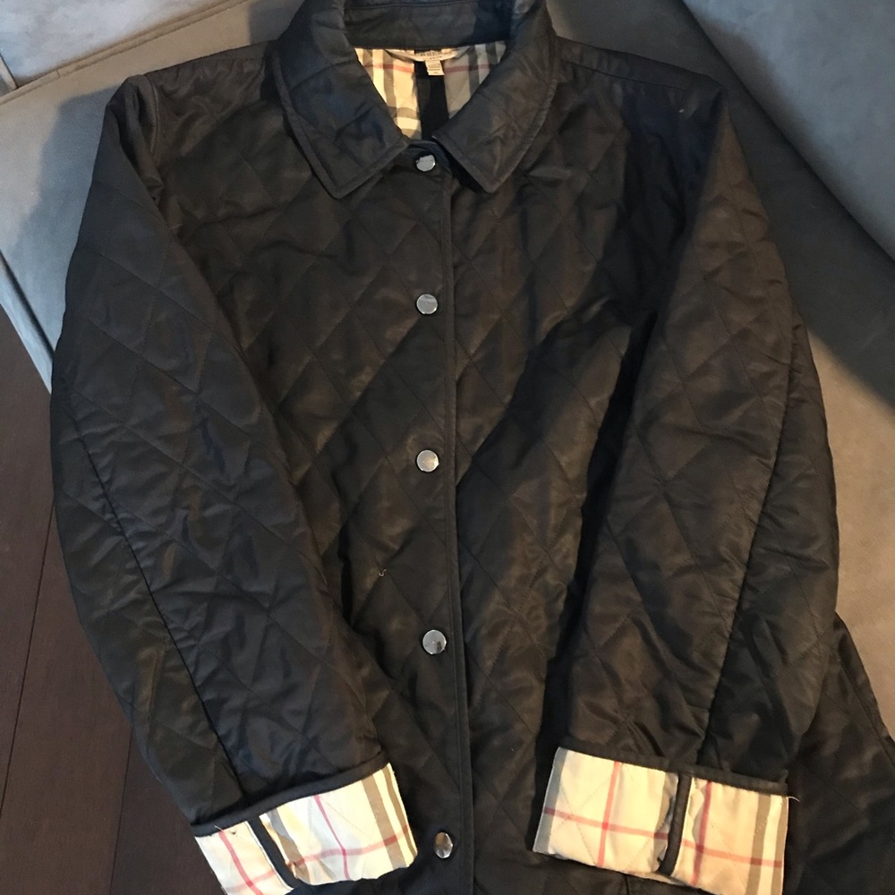 Burberry London Black Quilted Jacket MEDIUM